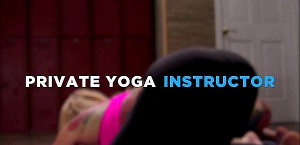 Private Yoga Instructor Gives Naughty Lesson - Serena Blair and Kali Roses
